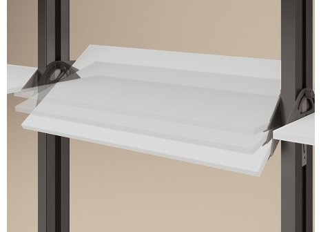 ZERO sada držáků pro šikmou dřevěnou polici kamenná šedá