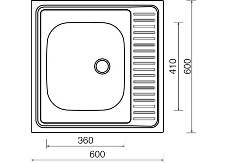 Sinks CLP-D 600 M 0,5mm matný