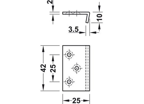zámek Symo zásuvkový se střelkou středový 18/22 nikl - komplet