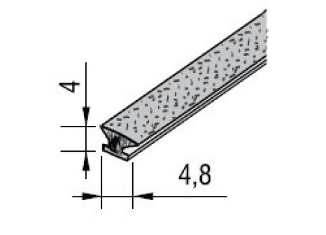 Kartáč dorazový do drážky úzký 4,8 x 4 mm