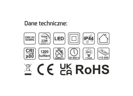 Zrcadlo LIRA s LED osvětlením 600 mm