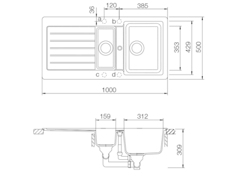 Kuchyňský granitový dřez SCHOCK TYPOS D-150S