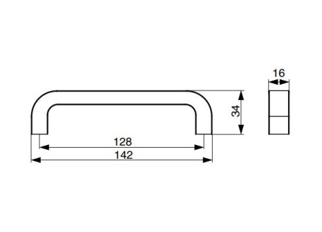 Úchytka Fila dřevěná 128 mm