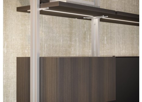 ZERO sada držáků pro dřevěnou skříňku kamenná šedá