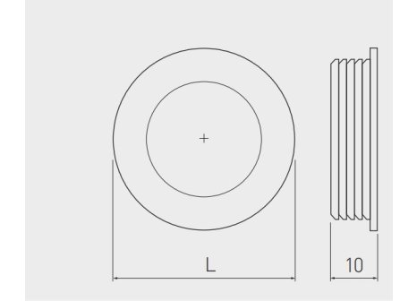 Úchytka Kaniva zápustná průměr 40 mm černá