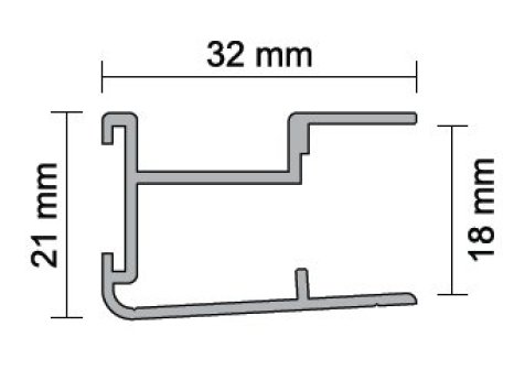 ALUPROFIL Klasik Plus úchytková lišta 2,70 m černý mat