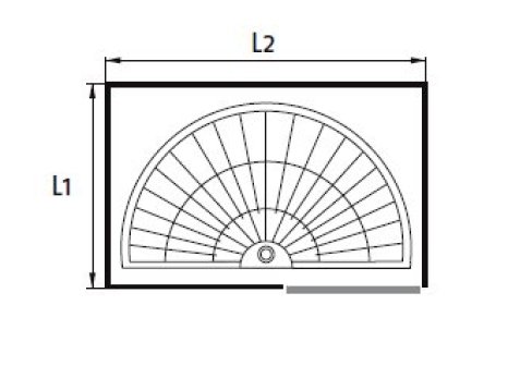 Koš otočný CARUSEL Classic 1/2 2-koš+tyč chrom