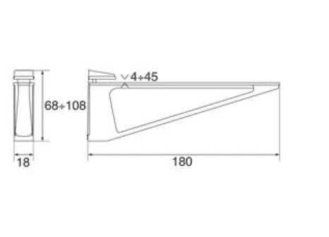 Podpěra policová Alberto satin chrom