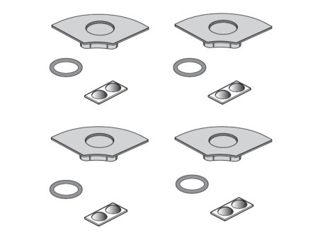 Stolová konstrukce Alu Star pro skleněnou desku B6 nerez