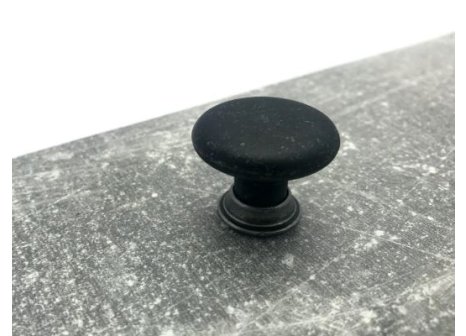 Knopka kovová Victoria černá ocel/mat