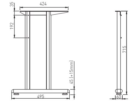 VOGA podnož Back AVA C 500 šedá