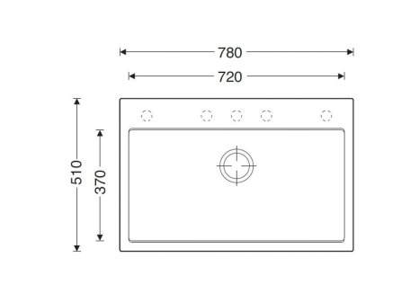 Set Sinks MAXIMO 780 metalblack + ELKA