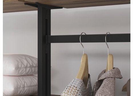 ZERO sada držáků pro hranatou šatní tyč kamenná šedá