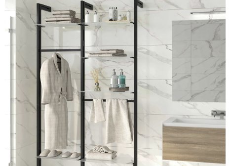 ZERO sada držáků pro hranatou šatní tyč kamenná šedá