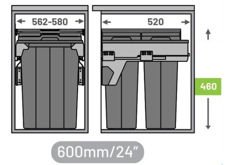 CEMUX sorter HQ 60/3 2 x 13L + 28L