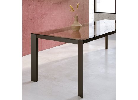 Stolová konstrukce Alu Star pro skleněnou desku B6 černá