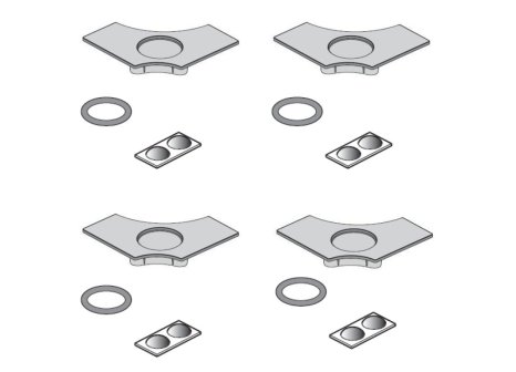 Stolová konstrukce Alu Star pro skleněnou desku B5 nerez