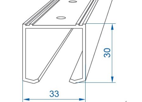 Herkules Plus horní vodící profil 3 m