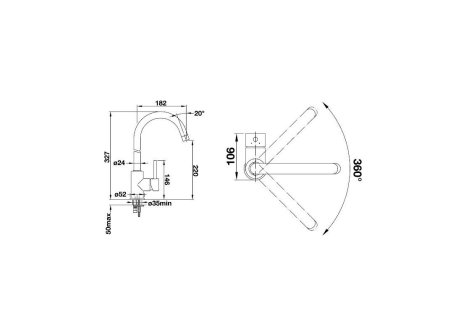 Blanco TIPO 45 S Mini + MIDA chrom