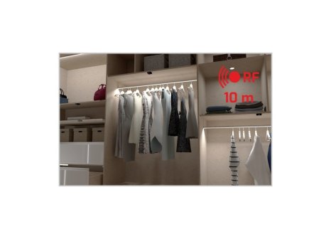 LED bezdrátový  senzor DELI PIR bílý samostatný