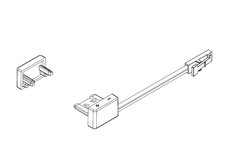 LED profil Celux SLS-02 přívodní kabel s minizásuvkou levá varianta