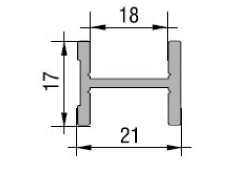 Alu-line profil H18 mm