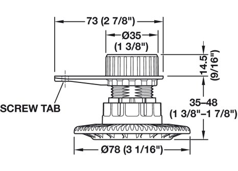 Häfele AXILO kluzák k přišroubování