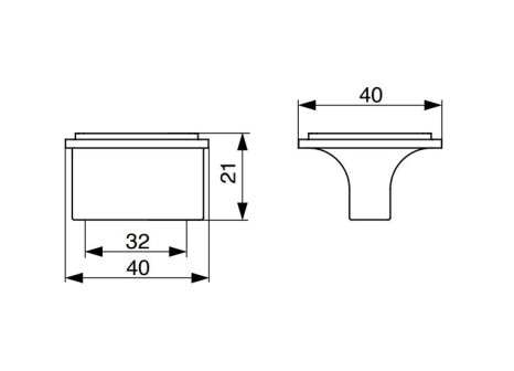 Knopka Elvira rustikální broušený bronz 40 x 40 mm