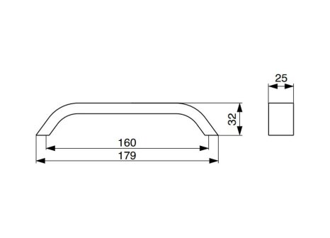 Úchytka Scala eloxovaný hliník