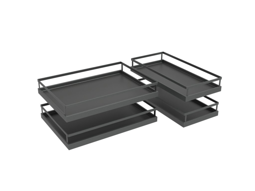 KESSEBÖHMER- MAGIC CORNER sada košů ARENA STYLE antracit/ antracit