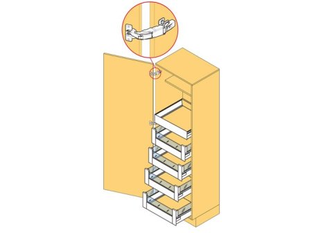 BLUM Space Tower Legrabox Pure bílá modul 600 mm