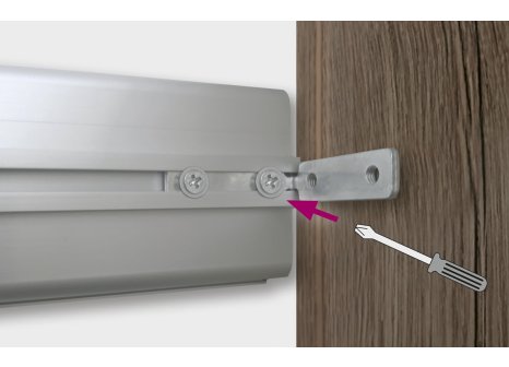 Profil pro bezúchytkové dveře J -délka 4100mm hliník broušený