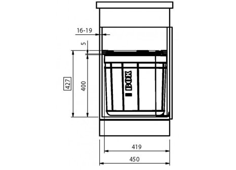 Odpadkový koš FRANKE Sorter Solo 45