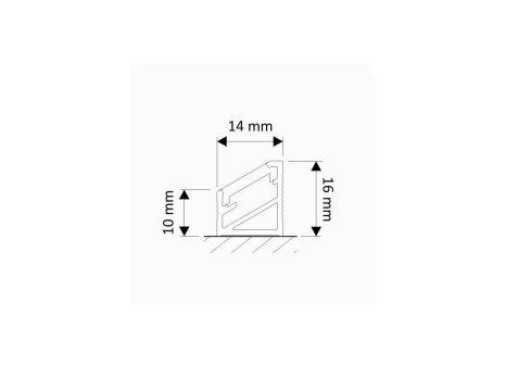 LED profil T18 rohový 2m hliník + krytka mléčná