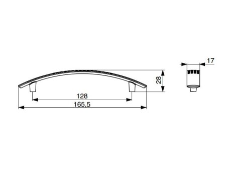 Úchytka Kewina černá matná