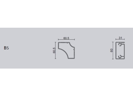 Stolová konstrukce Alu Star pro skleněnou desku B5 bílá
