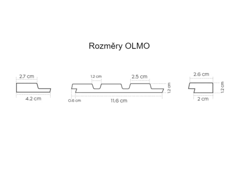 Obkladové lamely INFINITY OLMO 2,7 m