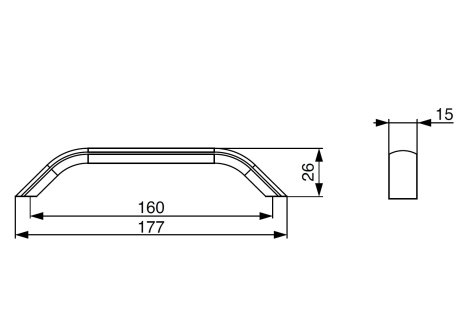 Úchytka Marca černá matná