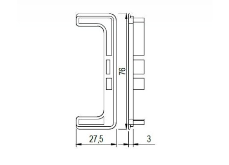 Koncovka k profilu C nerez