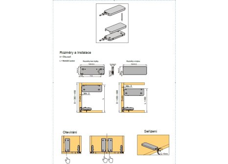 SMART PUSH tlumič dvířek standard antracit