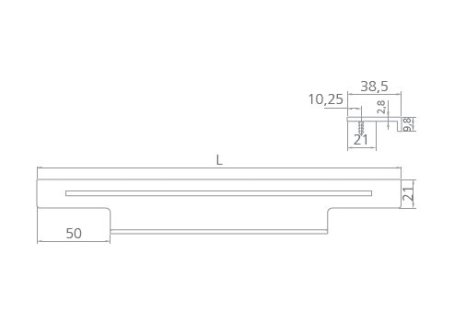 Úchytka narážecí Ramara eloxovaný hliník