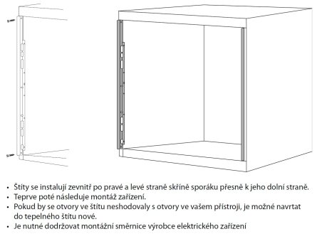 Tepelný štít pro tlouštku 18- 19 mm inox