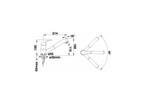 Blanco baterie Daras-S chrom 517731