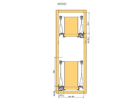BLUM úzké spodní skříňky Space Twin Antaro bílý