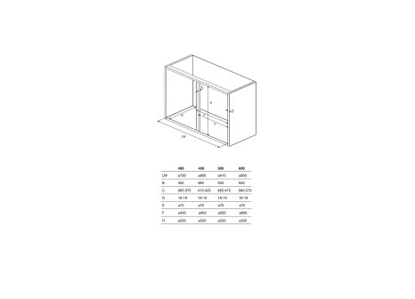 Cemux Corner Style rohové police s tlumením 1000 mm antracit dno pravé