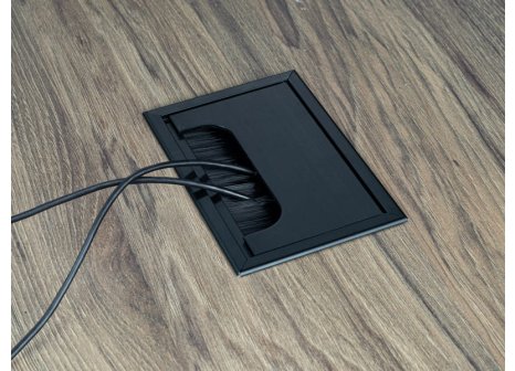 Průchodka kabelová  hranatá 80x120mm černá