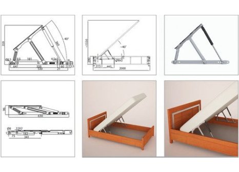 Postelové kování pro plynové písty