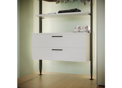 ZERO sada držáků pro dřevěnou skříňku černá mat