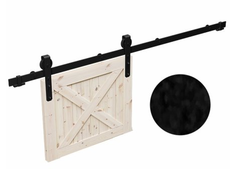 THOR sada na posuvné interiérové dveře na 100 kg včetně kolejnice 195 cm