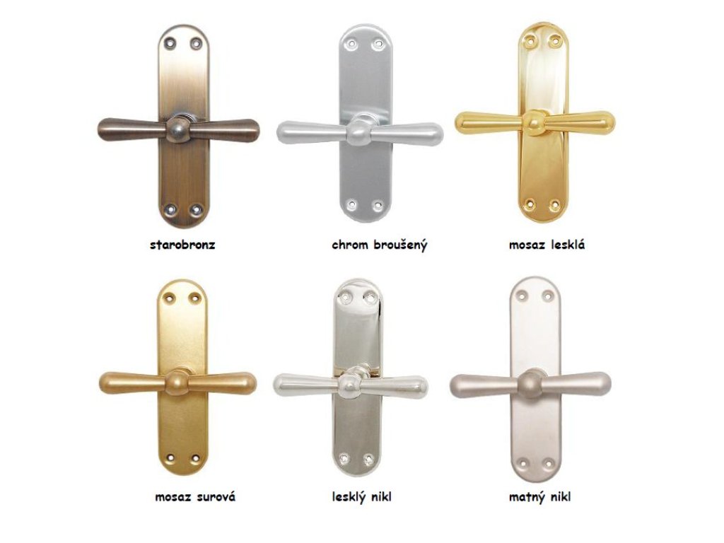 Individual WC kování broušený chrom